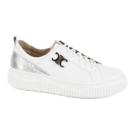 Olivier Kvinders lædersko Sneakers Styles 1230 White hvid