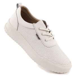 Beige læder læder sportssko Sergio Leone sp-102