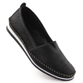 Women's Leather Loafers gled Black T.Sokolski W25-741 sort