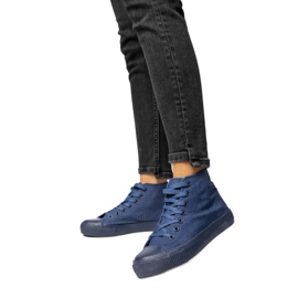 Kvinders klassiske denim -sneakers blå
