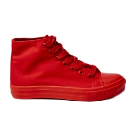 Klassiske røde kvinders sneakers