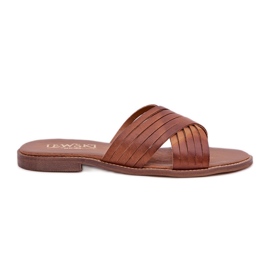 Læder Women's Lewski Shoes 3682 Camel brun