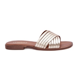 Lewski Shoes Læder Women's Lewski Sko 3682 PLN gylden