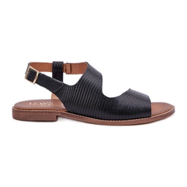 Lewski Shoes Lædersandaler til spændet med pumpe Lewski 3041 sort