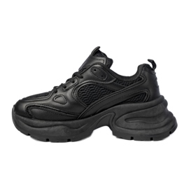 Kvinders sorte sports -sneakers