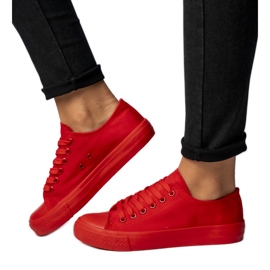 Kvinders nova røde sneakers