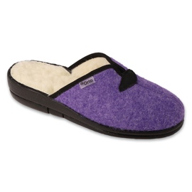 Befado Kvinders hjemmesko Isoleret med uld PU 937D637 Purple violet