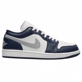 Nike Air Jordan 1 Low 553558-141 Navy Blue Shoes blå