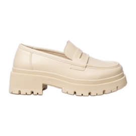 Kvinders moccasins - cremet Milano beige