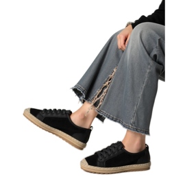 Kvinders espadrilles noir blonder sort