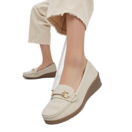 Kvinders mirena beige loafers