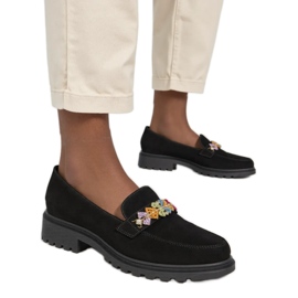 Kvinders ornell sorte loafers