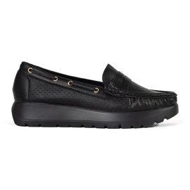Goodin Stilfulde sorte kvinders loafers