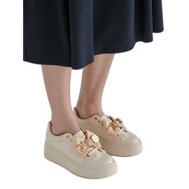 Kvinders sneakers charme beige