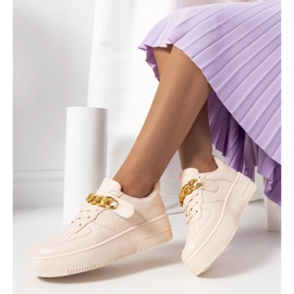 D/GMR Pink sneakers med Memphis-kæde lyserød
