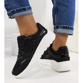 D/GMR Sorte Basemat damesneakers