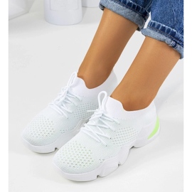 D/GMR Daniela hvide og grønne sportssneakers
