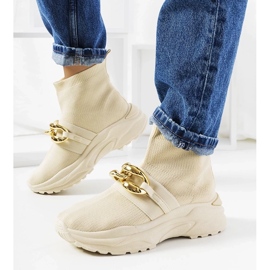 D/GMR Martina beige high-top sneakers