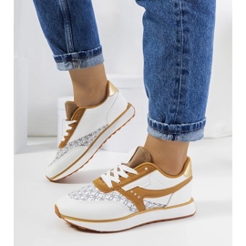 D/GMR Hvide og brune Chiara sneakers til kvinder