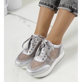 D/GMR Sølv sneakers med mesh fra Ilkay grå
