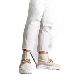 D/GMR Beige sneakers med Taryn-kæde