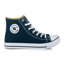 New Age Herre høje sneakers marine blå