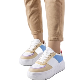 D/GMR Mandib hvide sneakers til kvinder beige