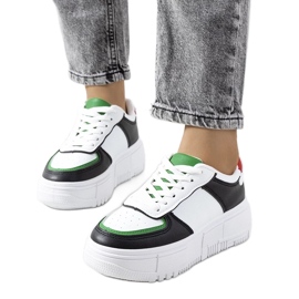 D/GMR Sorte Mandib damesneakers hvid