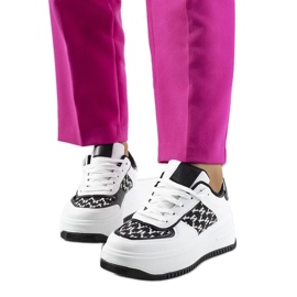 D/GMR Hvide sneakers på høj Valpara-sål