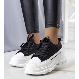 D/GMR Sorte højsålede sneakers fra Callani