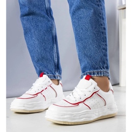 D/GMR Hvide sneakers med røde indlæg fra Nettie