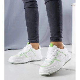 D/GMR Hvide sneakers med grønne indlæg fra Nettie