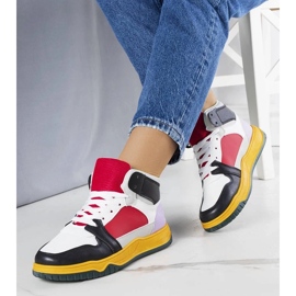 D/GMR Sorte og røde high top sneakers fra Elizabeth