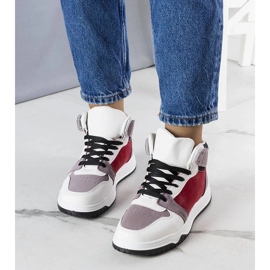 D/GMR Hvide og røde high-top sneakers fra Elizabeth