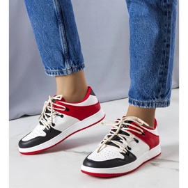 D/GMR Sorte og røde retro sneakers fra Shari