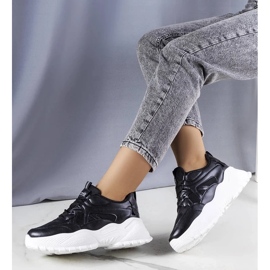 D/GMR Sorte sneakers på en massiv Lorene-sål
