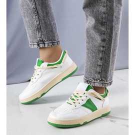 D/GMR Marcella grønne damesneakers hvid