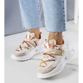D/GMR Beige sneakers i blandet stof fra Traci