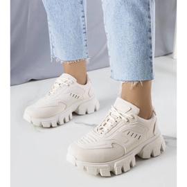 D/GMR Beige sneakers med massiv sål fra Inez