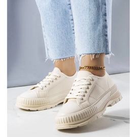 D/GMR Beige platform sneakers fra Nichole
