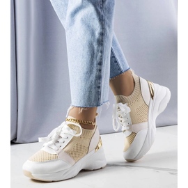 D/GMR Beige wedge sneakers fra Ann