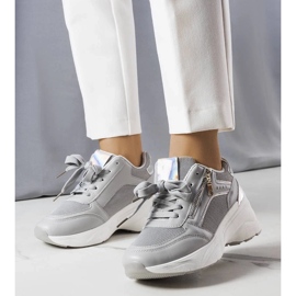 D/GMR Grå wedge sneakers fra Stacey