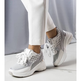 D/GMR Grå sneakers dekoreret med Lora-monogrammet