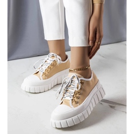 D/GMR Beige platform sneakers fra Toni