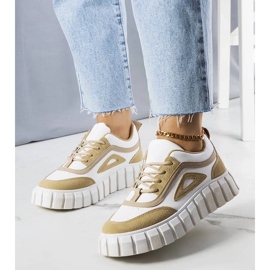 D/GMR Beige platform sneakers fra Robyn