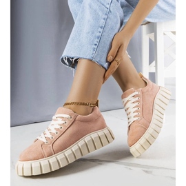 D/GMR Pink platform sneakers fra Pamela lyserød