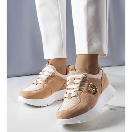 D/GMR Beige platform sneakers fra Kristine