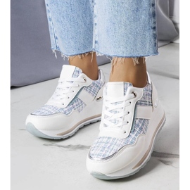 D/GMR Hvide sneakers med dekorative Krystal indlæg