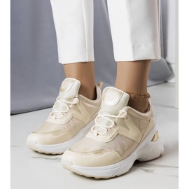 D/GMR Beige sneakers med metalliske indlæg fra Ruais