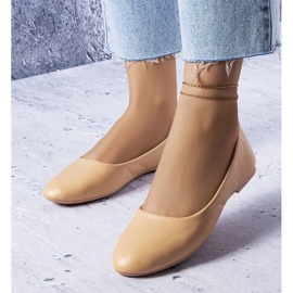 D/GMR Beige ballerinaer med læder indersål fra Truchon